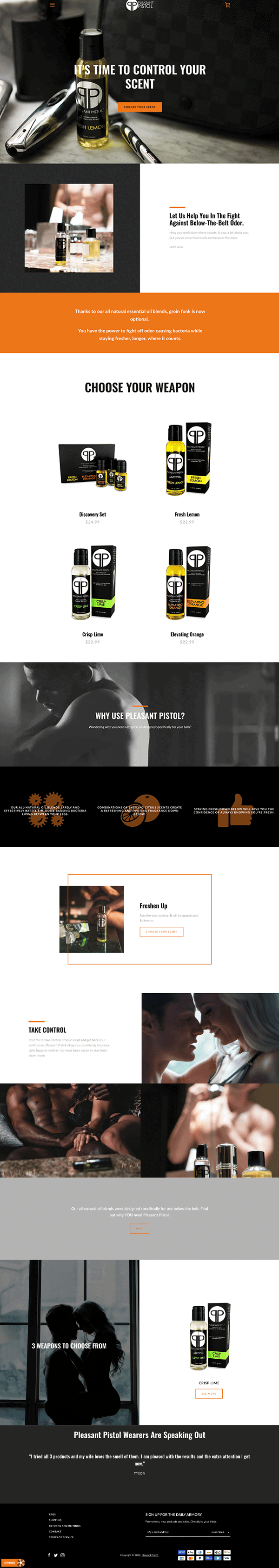 PleasantPistol.com Website Design Created By Site Moxy