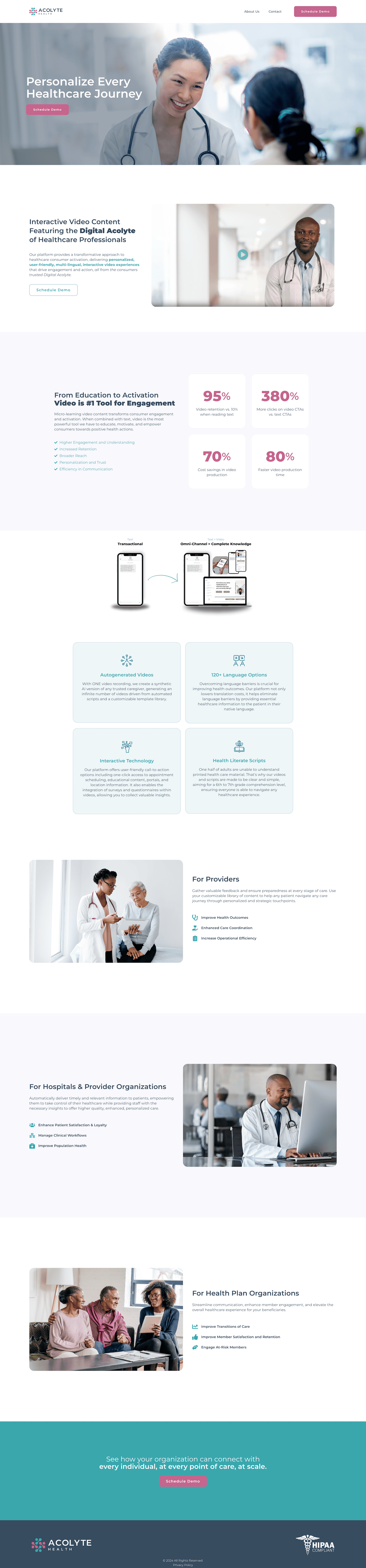 Acolyte Health Homepage- Created by Site Moxy